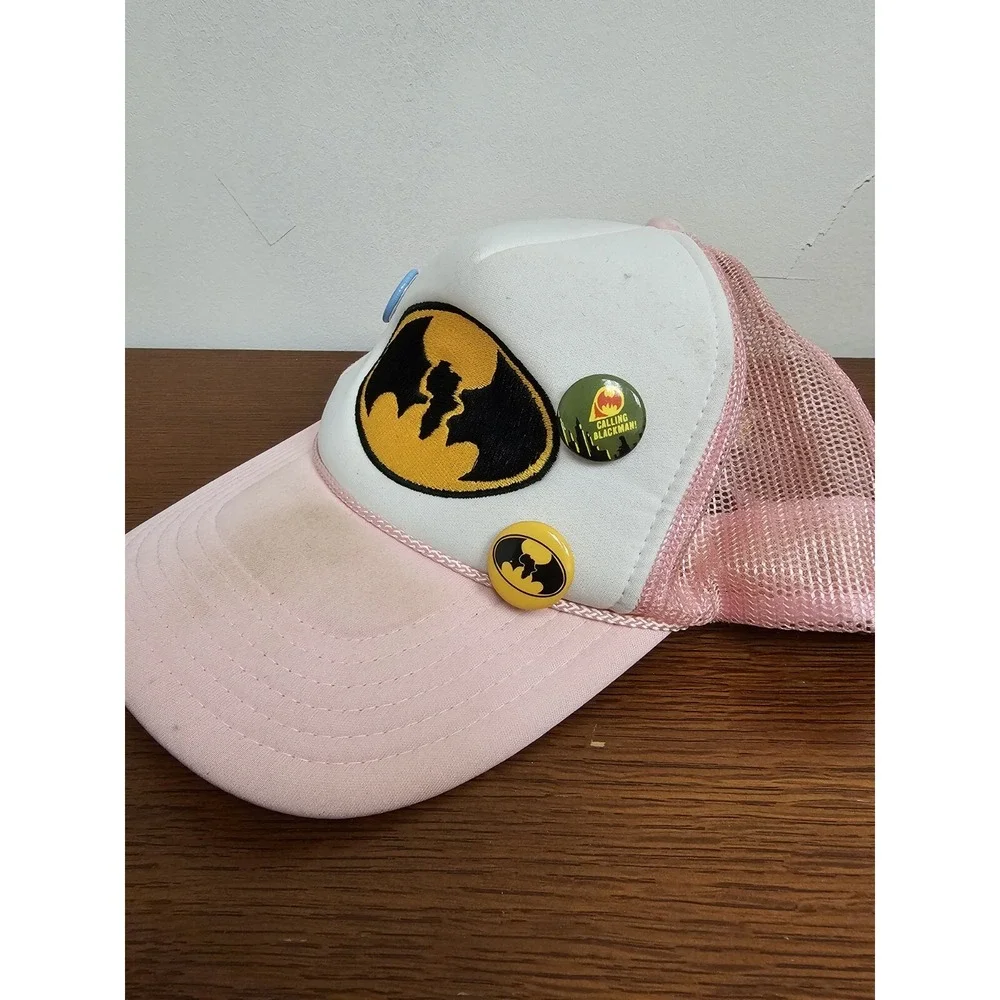 Black Angels In Flight BAIF Blackman Blackwoman Signal‎ Trucker With Pins Pink